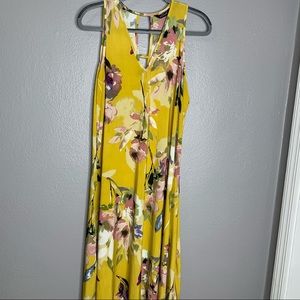 Mille Gabrielle yellow sleeveless Maxi dress/L